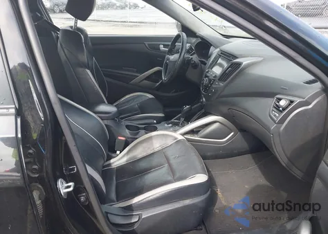 2013 Hyundai Veloster Turbo W/Black from USA, damaged, VIN KMHTC6AE7DU142860